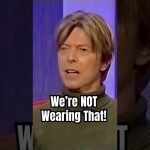 You Won’t Believe Bowie’s Funny Band Costume Plan!